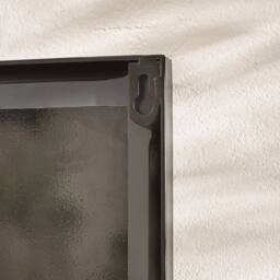 FurnitureboxUK Yoko Black Medium Window 80x80cm Garden Mirror - Size: 80x80 cm - thumbnail 4