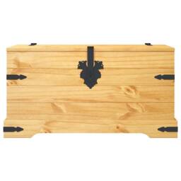 Berkfield Home Storage Chest Mexican Pine Corona Range 91x49.5x47 cm in Tan - thumbnail 4