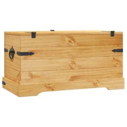 Berkfield Home Storage Chest Mexican Pine Corona Range 91x49.5x47 cm in Tan - thumbnail 6