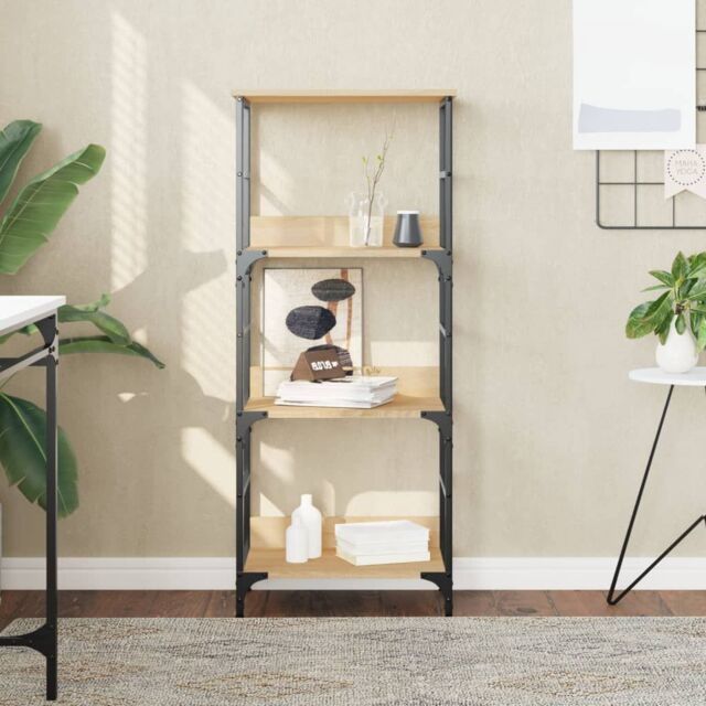 Berkfield Home Bookshelf Sonoma Oak 50x33x117.5 cm Engineered Wood in Brown - image 1