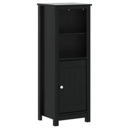 Berkfield Home Beautiful 3 Piece Bathroom Furniture Set BERG Black Solid Wood Pine