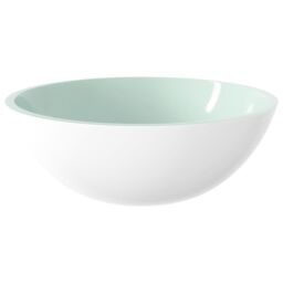 Berkfield Home Basin Glass 50x37x14 cm White - Size: 50 x 37 x 14 cm - thumbnail 4