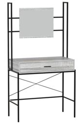 Home Discount Vida Designs Brooklyn 1 Drawer Dressing Table with Built-in Mirror Storage in Grey - thumbnail 5