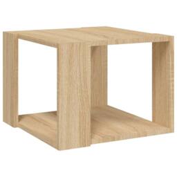 Berkfield Home Coffee Table Sonoma Oak 40x40x30 cm Engineered Wood in Light Tan - Size: 40 x 40 x 30 cm
