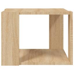 Berkfield Home Coffee Table Sonoma Oak 40x40x30 cm Engineered Wood in Light Tan - Size: 40 x 40 x 30 cm - thumbnail 5