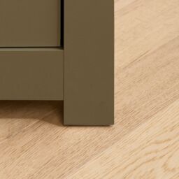 Birlea Chest of Drawers Olive Green Highgate 4 Drawer & Oak - thumbnail 4