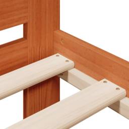 Berkfield Home Bed Frame without Mattress Wax Brown 160x200 cm Solid Wood Pine - thumbnail 7