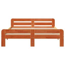 Berkfield Home Bed Frame without Mattress Wax Brown 160x200 cm Solid Wood Pine - thumbnail 4