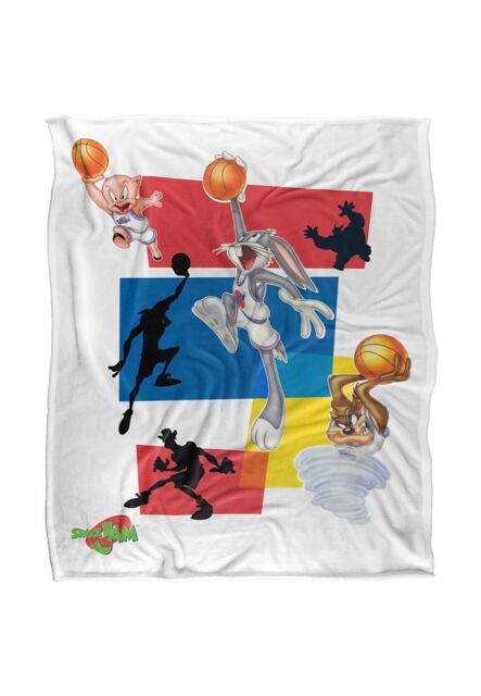 Warner Brothers Space Jam Silky Touch Super Soft Throw Blanket 152x127cm in White - Size: 152x127 cm - image 1