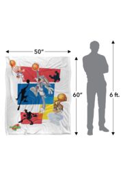 Warner Brothers Space Jam Silky Touch Super Soft Throw Blanket 152x127cm in White - Size: 152x127 cm - thumbnail 3