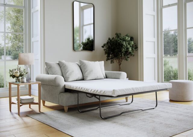 The Great Sofa Company Beatrice Sofa Bed Faro Ashen in Grey