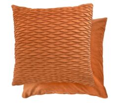 New Edge Blinds Millie Collection Soft Velvet Cushion Cover in Orange - Size: 43 cm x 43 cm - thumbnail 1