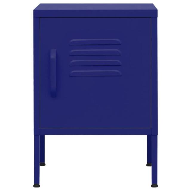 Berkfield Home Nightstand Navy Blue 35x35x51 cm Steel - Size: 35 x 35 x 51 cm - image 1