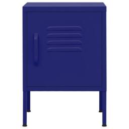 Berkfield Home Nightstand Navy Blue 35x35x51 cm Steel - Size: 35 x 35 x 51 cm - thumbnail 1
