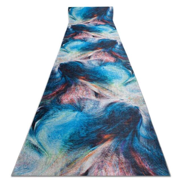 RugsX Anti-Slip Lotus Runner in Blue - Size: 80 cm x 100 cm - image 1