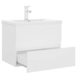 Berkfield Home Sink Cabinet with Built-in Basin White Engineered Wood - thumbnail 6