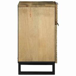Berkfield Home Bedside Cabinet 50x33x60 cm ‚Äì Solid Mango Wood in Brown - Size: 50 x 33 x 60 cm - thumbnail 4