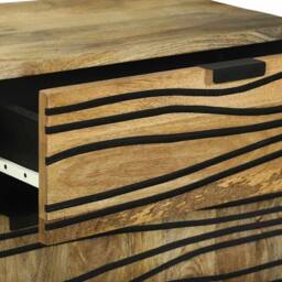 Berkfield Home Bedside Cabinet 50x33x60 cm ‚Äì Solid Mango Wood in Brown - Size: 50 x 33 x 60 cm - thumbnail 7