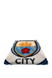 Manchester City FC Official PL Fleece Blanket in Blue - thumbnail 2