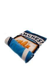 Manchester City FC Official PL Fleece Blanket in Blue