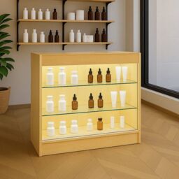 Monstershop LED Retail Shop Counter K900 - Maple in Beige - thumbnail 5