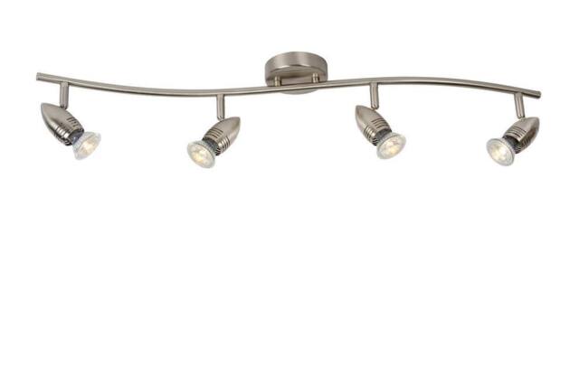 Lucide 'CARO' Non Dimmable Tiltable Indoor LED Ceiling Spotlight Bar GU10 in Grey - image 1