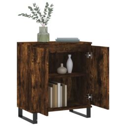 Berkfield Home Sideboard Smoked Oak 60x35x70 cm Engineered Wood in Brown - Size: 60 x 35 x 70 cm - thumbnail 4
