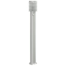 Berkfield Home Outdoor Floor Lamp with Sensor Silver 110cm Stainless Steel - thumbnail 4