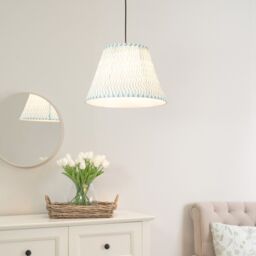 ValueLights Riza Tapered Fabric Pleated Easy Fit Large Lamp Shade in Green - thumbnail 2