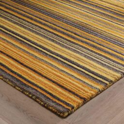 The Rug Shop UK Yellow Handmade Modern Easy to clean Striped Area Rug - Size: 160 cm x 230 cm - thumbnail 3