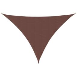 Berkfield Home Sunshade Sail Oxford Fabric Triangular 5x5x6 m Brown - thumbnail 3