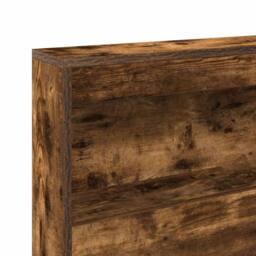 Berkfield Home Storage Headboard with Shelf Smoked oak 150 cm Engineered wood in Brown - thumbnail 9