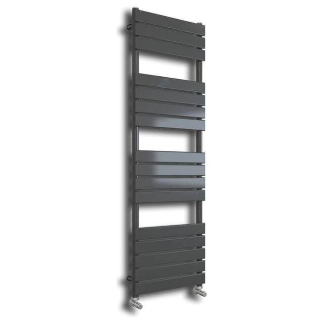 Bathroom Kingdom Queenstown Anthracite Designer Flat Panel Heated Towel Rail 1600x600mm in Grey - image 1