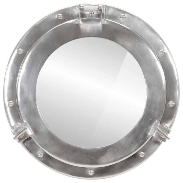 Berkfield Home vidaXL¬†Porthole Mirror¬†Wall Hanging¬†√ò38 cm¬†Aluminium & Glass in Silver - image 1