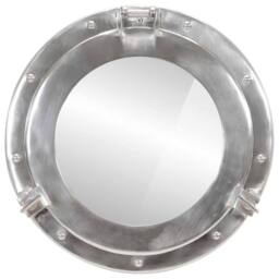 Berkfield Home vidaXL¬†Porthole Mirror¬†Wall Hanging¬†√ò38 cm¬†Aluminium & Glass in Silver - thumbnail 1