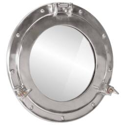 Berkfield Home vidaXL¬†Porthole Mirror¬†Wall Hanging¬†√ò38 cm¬†Aluminium & Glass in Silver - thumbnail 2