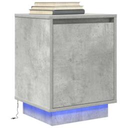 Berkfield Home Bedside Cabinets with LED Lights¬†2 pcs Concrete Grey 38x34x50 cm - Size: 38 x 34 x 50 cm - thumbnail 6