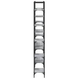 Berkfield Home Decorative Bookshelf Grey Sonoma 155.5x24x166.5 cm Engineered Wood - thumbnail 6