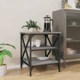 Berkfield Home Side Table Grey Sonoma 40x42x50 cm Engineered Wood - Size: 40 x 42 x 50 cm - thumbnail 3