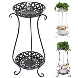 Kelvenix 64cm Tall Metal Flower Plant Pot black