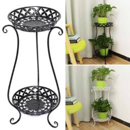 Kelvenix 64cm Tall Metal Flower Plant Pot black - thumbnail 3