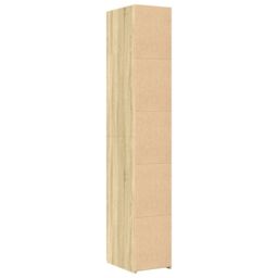 Berkfield Home Highboard Sonoma Oak 30x42.5x185 cm Engineered Wood in Brown - thumbnail 6