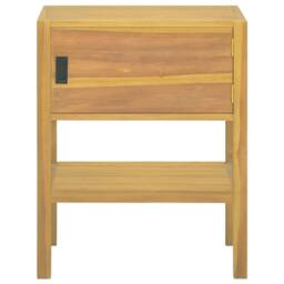 Berkfield Home Bathroom Cabinet 60x40x75 cm Solid Wood Teak in Brown - Size: 60 x 40 x 75 cm - thumbnail 3