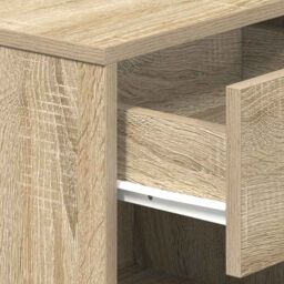 Berkfield Home Bedside Cabinet with Drawer Sonoma Oak 39x28x41 cm in Brown - Size: 39 x 28 x 41 cm - thumbnail 9