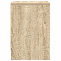 Berkfield Home Bedside Cabinet with Drawer Sonoma Oak 39x28x41 cm in Brown - Size: 39 x 28 x 41 cm - thumbnail 7