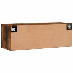 Berkfield Home Wall Cabinet Smoked Oak 100x36.5x35 cm Engineered Wood in Brown - thumbnail 8