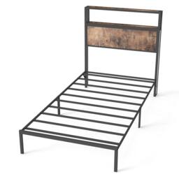 Rolipo 90cm Single Metal Bed Frame with Smart RGB LED & Storage Headboard in Black - Size: Double - thumbnail 9
