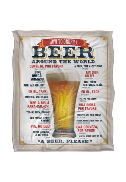 Retrorocket Studio Beer Around The World Silky Touch Super Soft Throw Blanket 152 X 127 cm in White - image 1