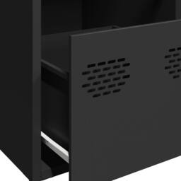 Berkfield Home Sideboard¬†Black 68x39x73.5 cm Cold-rolled Steel in Black - thumbnail 9
