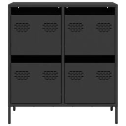 Berkfield Home Sideboard¬†Black 68x39x73.5 cm Cold-rolled Steel in Black - thumbnail 5